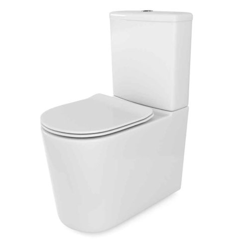 Metro Compact Rimless Close Coupled Modern Toilet with Soft Close