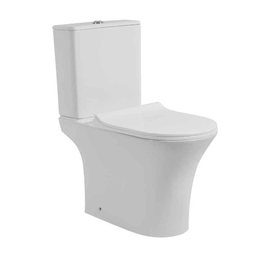 Metro Compact Rimless Close Coupled Modern Toilet with Soft Close