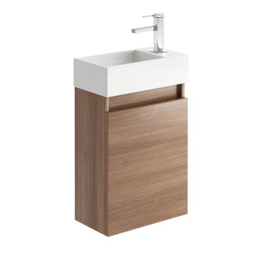 Easy Bathrooms 390mm Cloakroom Vanity Natural Oak | Cloakroom Vanity Units