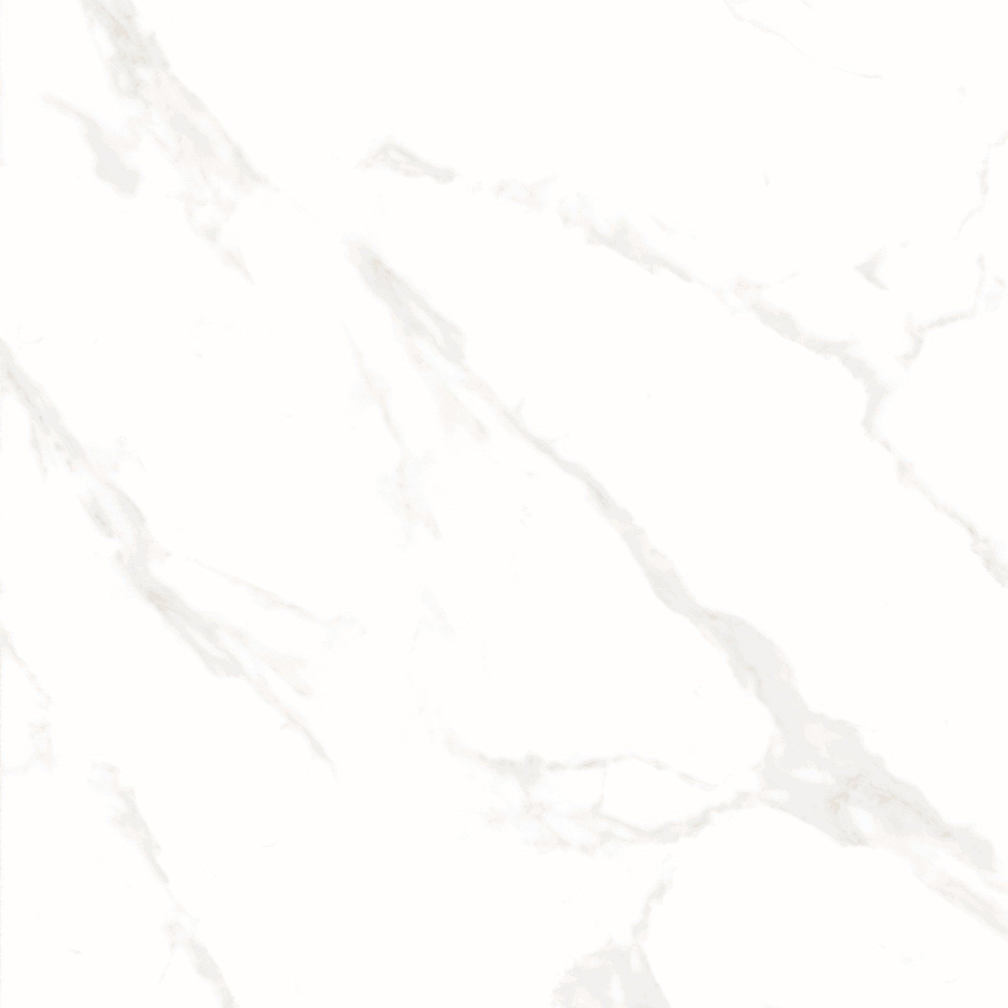 Miramar White Polished Porcelain Tile - 600x600mm | Marble Effect Tiles