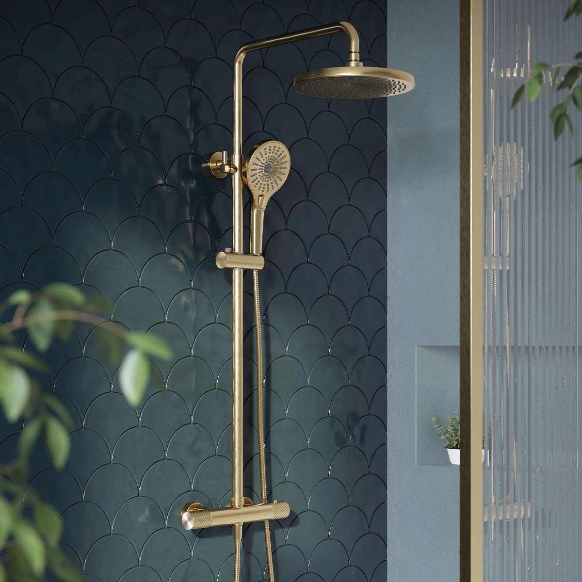 Moray Thermostatic Shower Pack - Champagne Gold | Stylish Shower Packs