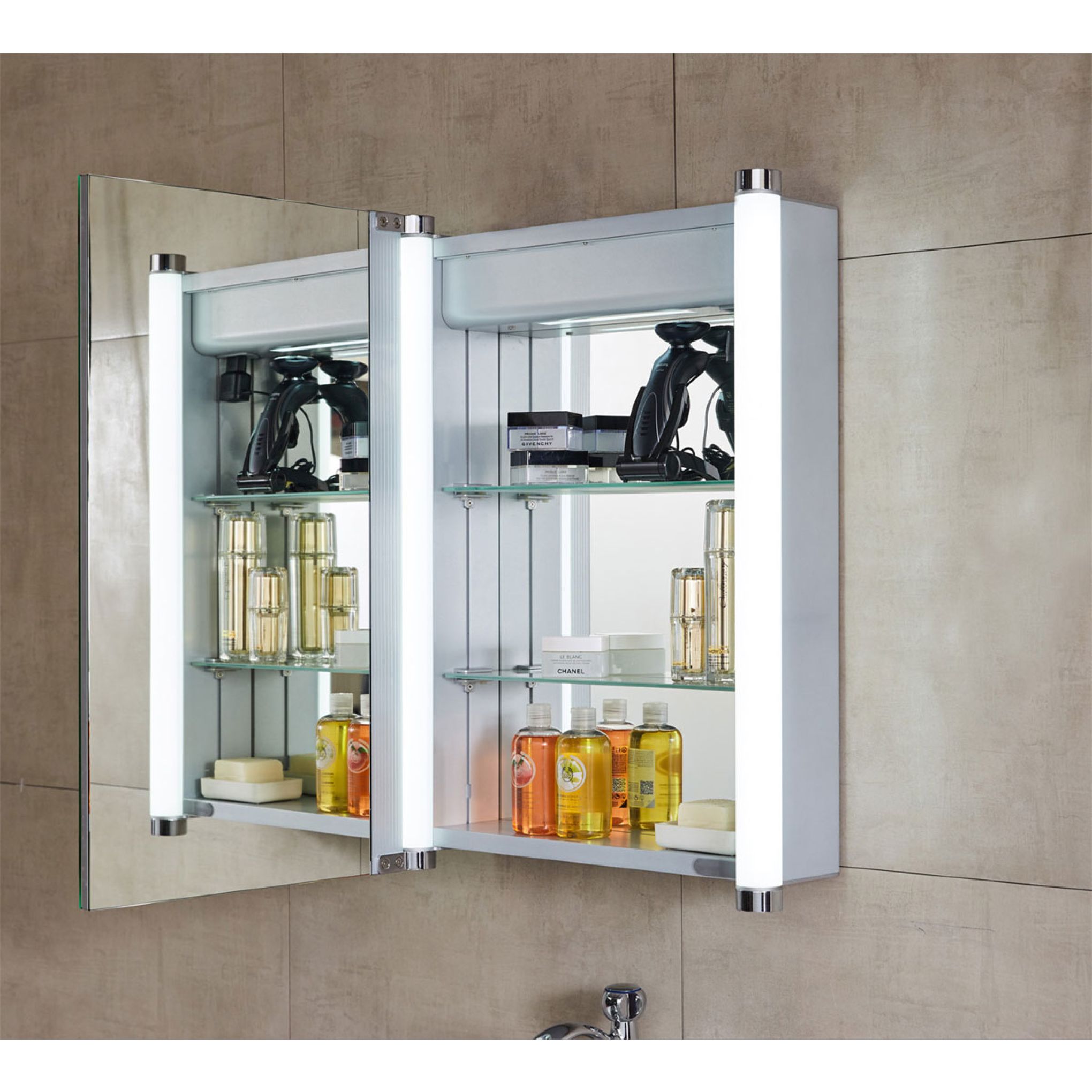 Nemi 500mm Single Door LED Mirrored Cabinet | Easy Bathroms