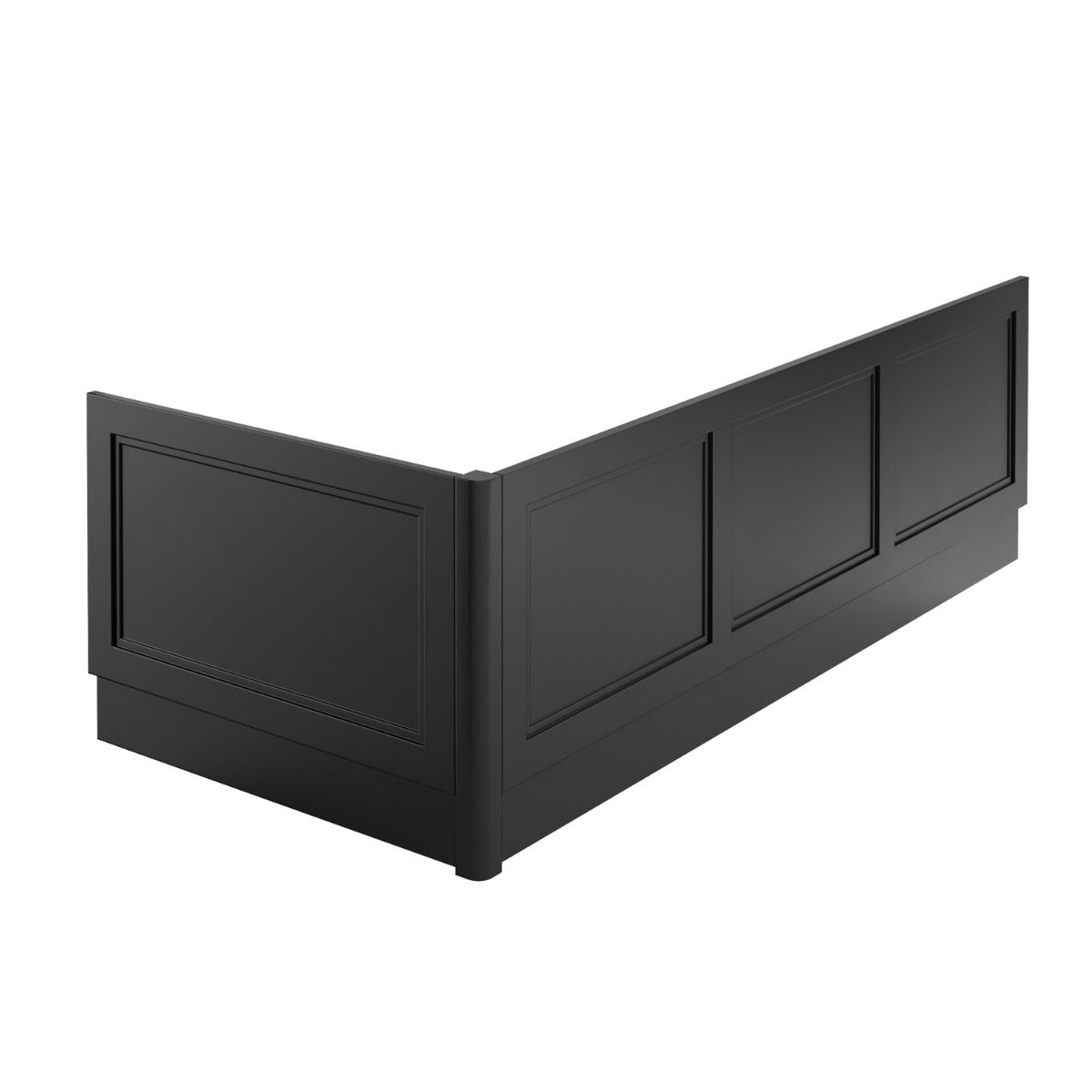 Traditional Matt Black Front Bath Panel 1800mm Black Bath Panel