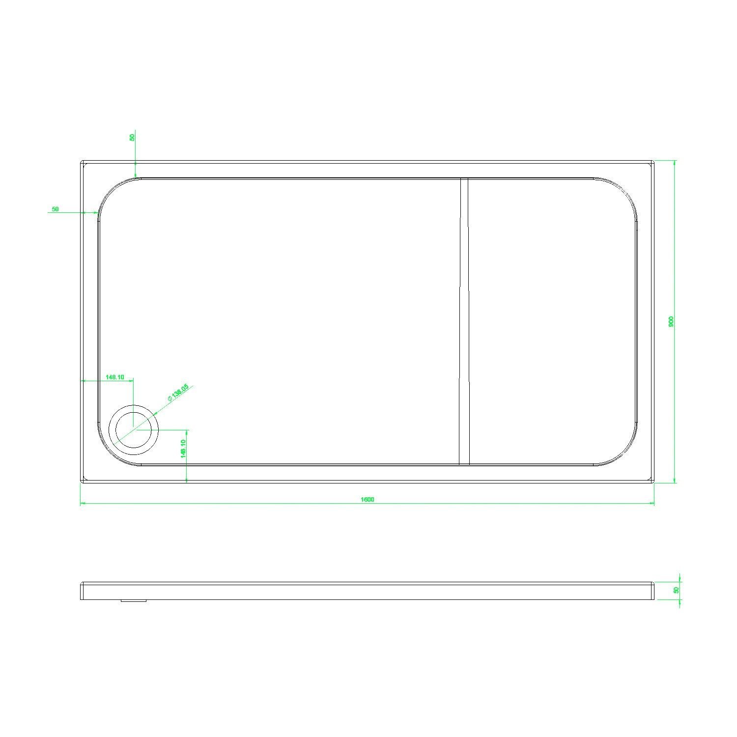 Rectangle Low Profile Shower Tray X Mm Easy Bathrooms Tiles